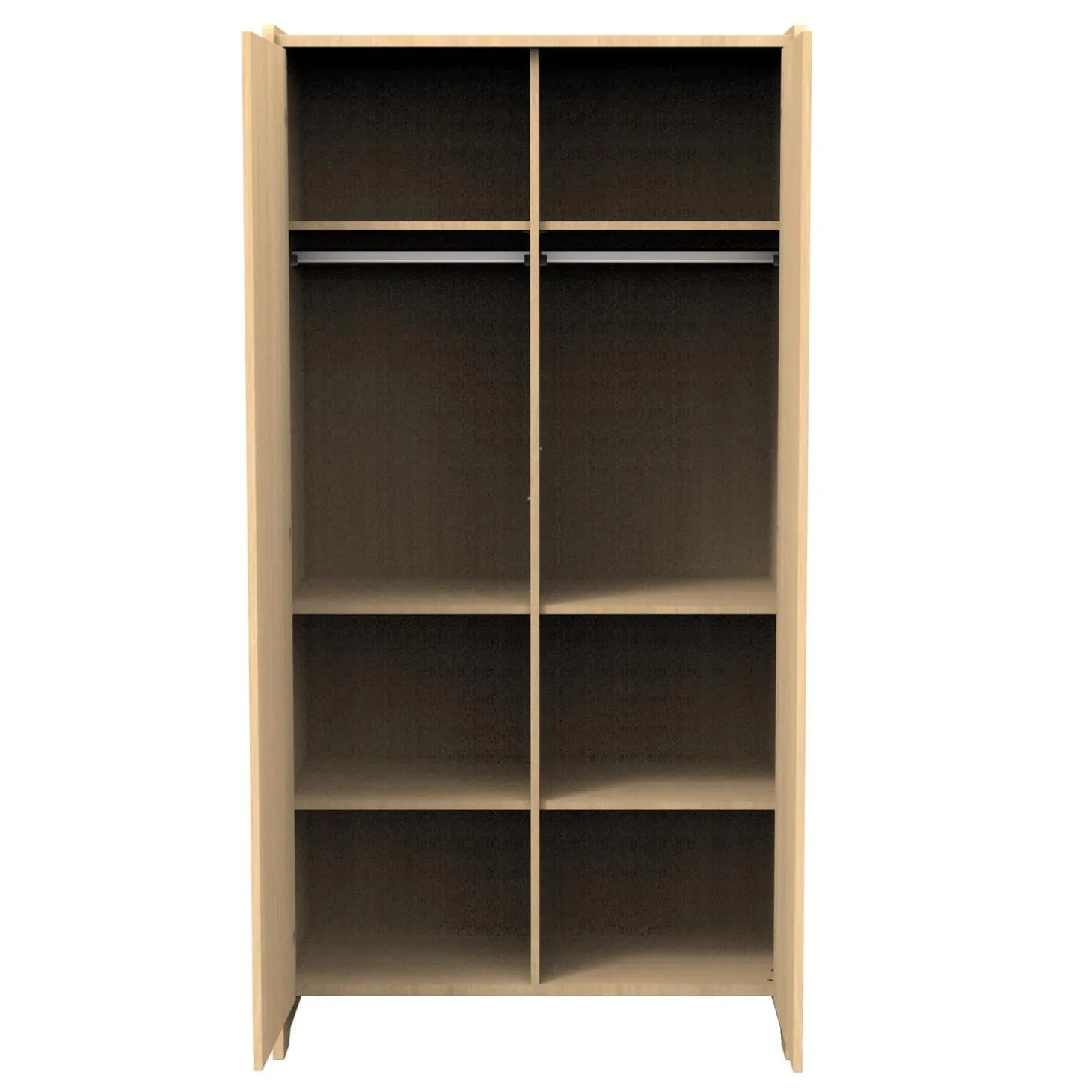 Sauthon Armoire 2 portes cannelle Chêne Miel