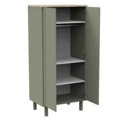 Sauthon                    Armoire 2 portes Eléonore    Kaki - Chêne Doré