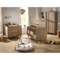 Sauthon Armoire 2 portes Mokka Chêne/Chêne Strié/Chêne Foncé