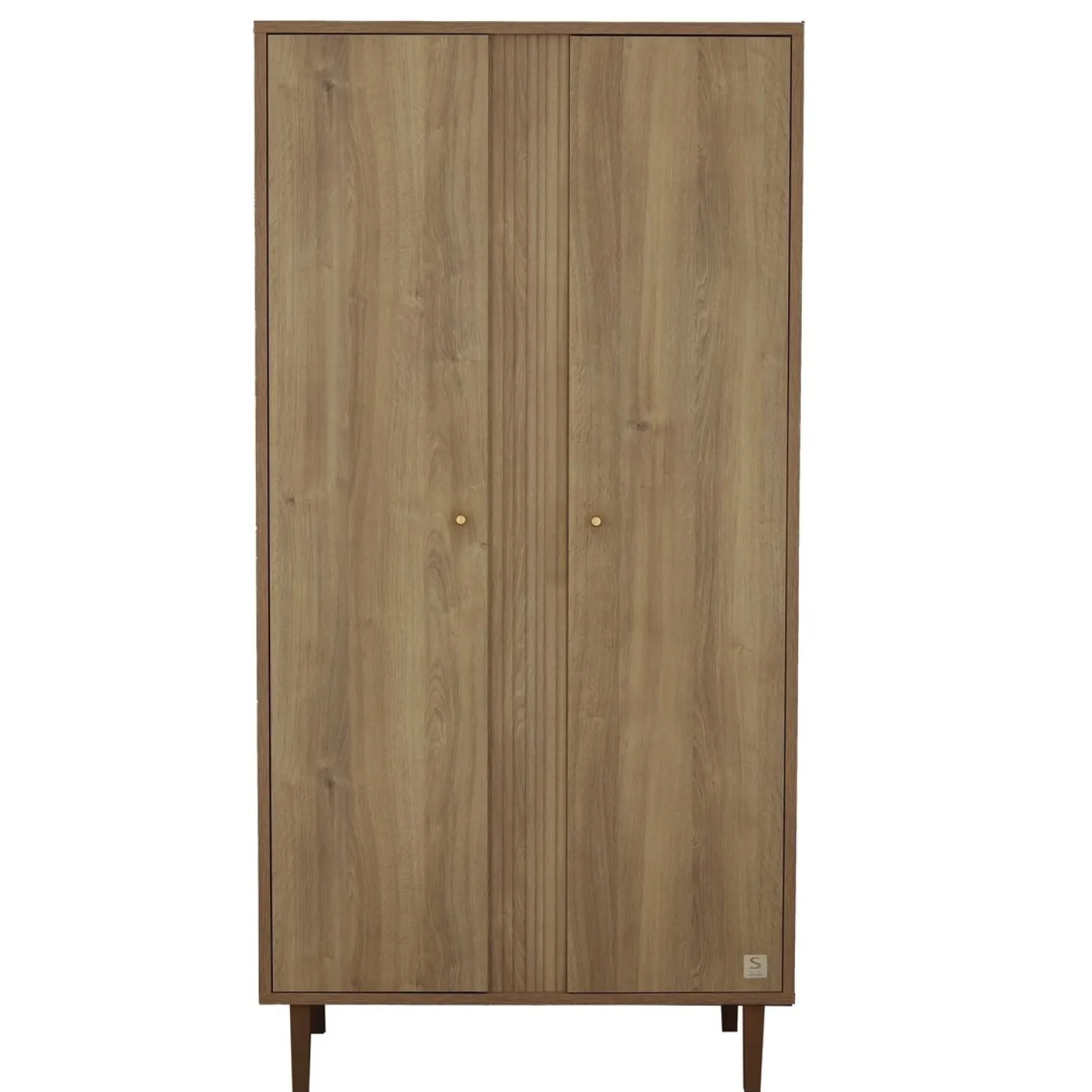 Sauthon Armoire 2 portes Mokka Chêne/Chêne Strié/Chêne Foncé