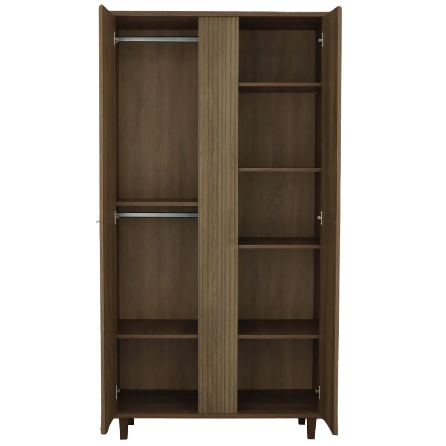 Sauthon Armoire 2 portes Mokka Chêne/Chêne Strié/Chêne Foncé