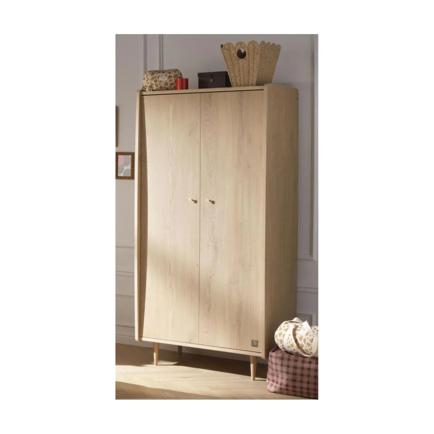 Sauthon Armoire 2 Portes My Love Chêne Vintage