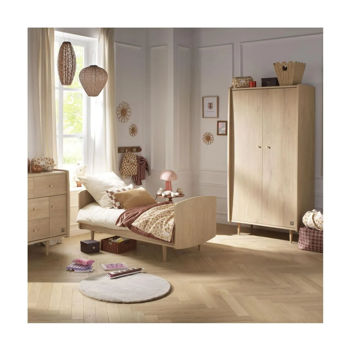 Sauthon Armoire 2 Portes My Love Chêne Vintage