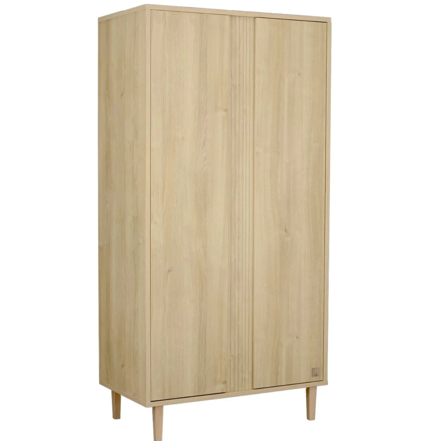 Sauthon Armoire 2 portes Paloma bois Chêne Sépia/Chêne Strié Sépia/Hêtre Vernis