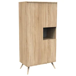 Sauthon Armoire 3 portes Seventies Chêne Doré