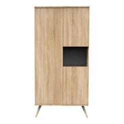 Sauthon                    Armoire 3 portes Seventies    Chêne Doré