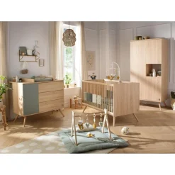 Sauthon                    Armoire 3 portes Seventies    Chêne Doré