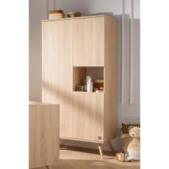 Sauthon                    Armoire 3 portes Seventies    Chêne Doré