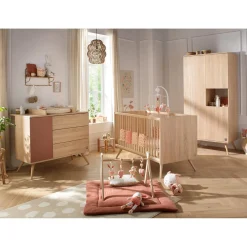 Sauthon                    Armoire 3 portes Seventies    Chêne Doré