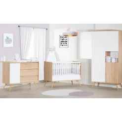 Sauthon Armoire 3 portes Seventies Chêne Doré