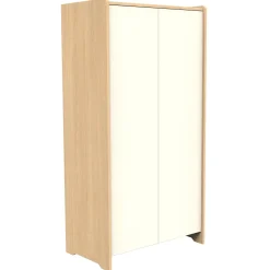 Sauthon                    Armoire 2 portes vanille    Chêne Miel - Meringue
