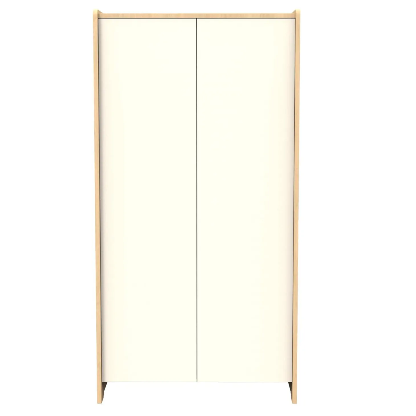 Sauthon Armoire 2 portes vanille Chêne Miel - Meringue