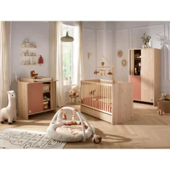 Sauthon                    Armoire 2 porte Tokyo    Chêne Suave - Terracotta