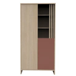 Sauthon Armoire 2 porte Tokyo Chêne Suave - Terracotta