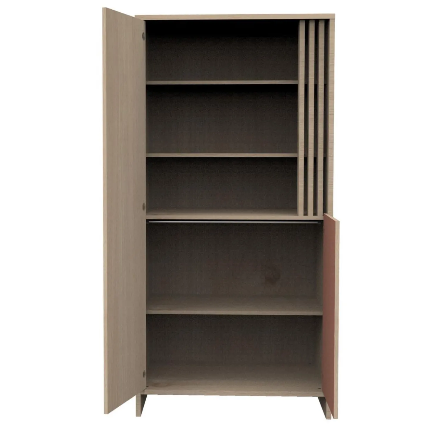 Sauthon Armoire 2 porte Tokyo Chêne Suave - Terracotta