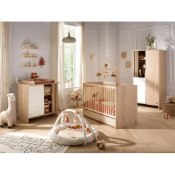 Sauthon Armoire 2 porte Tokyo Chêne Suave - Blanc