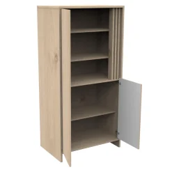 Sauthon                    Armoire 2 porte Tokyo    Chêne Suave - Blanc