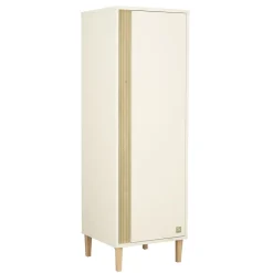 Sauthon Armoirette 1 porte Paloma Blanc Neige/Chêne Strié Sépia/Hêtre Vernis