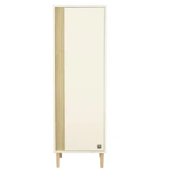 Sauthon Armoirette 1 porte Paloma Blanc Neige/Chêne Strié Sépia/Hêtre Vernis