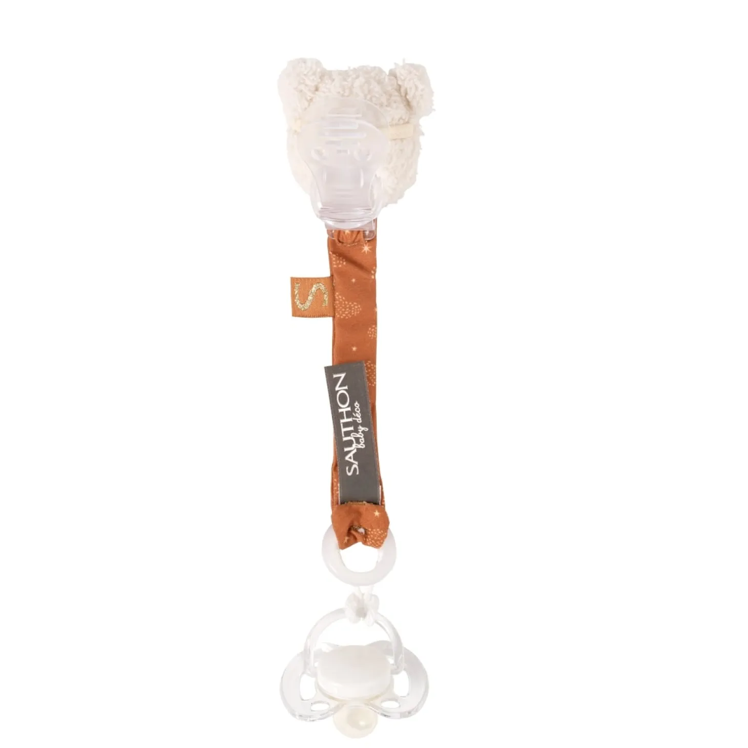 Sauthon Attache sucette ourson Orsino Beige