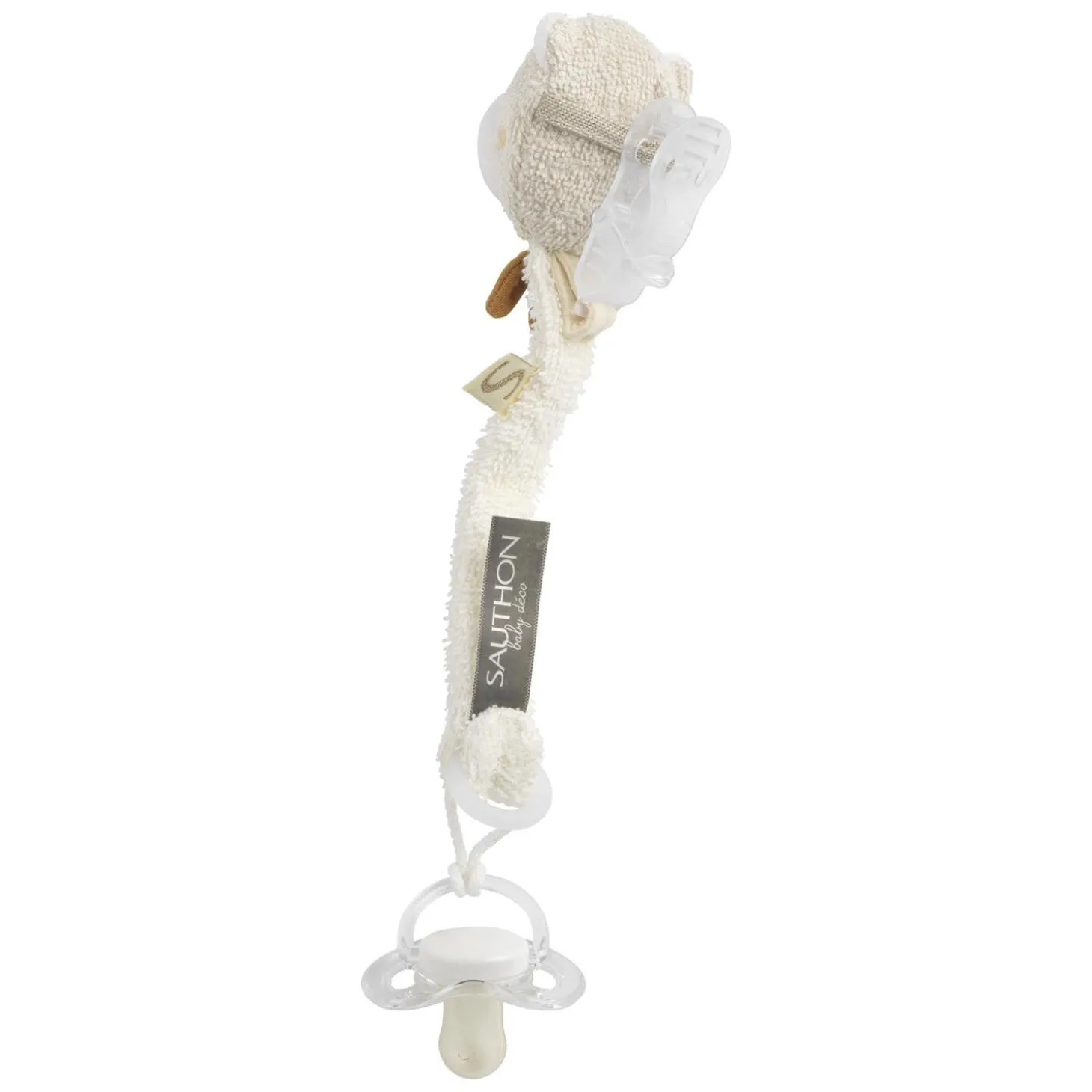 Sauthon Attache Sucette Petit Soleil Beige Chiné/Caramel