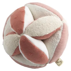 Sauthon                    Balle Sensorielle Petit Coeur    Beige Chiné/Rose Poudré
