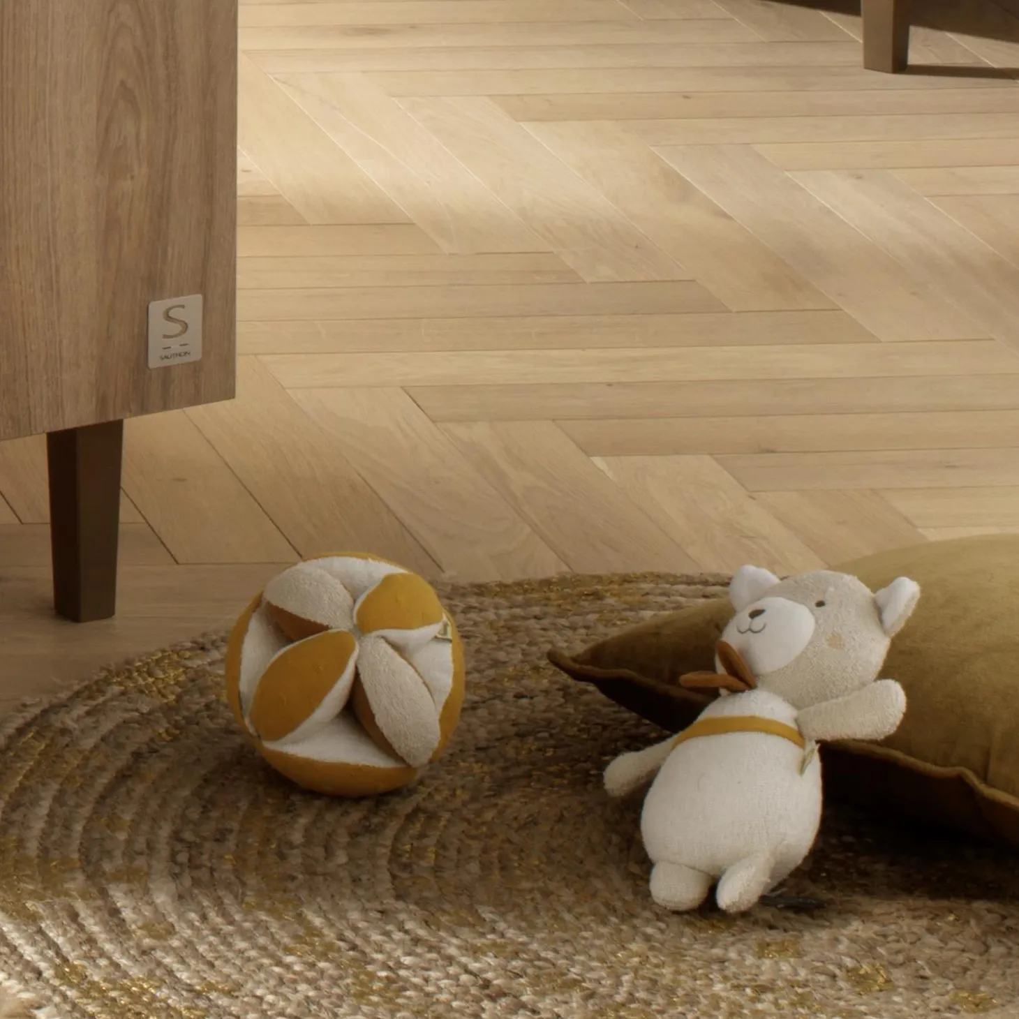 Sauthon Balle Sensorielle Petit Soleil Beige Chiné/Ocre