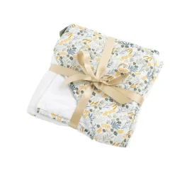 Sauthon Cape de bain avec gant Promenons nous Blanc