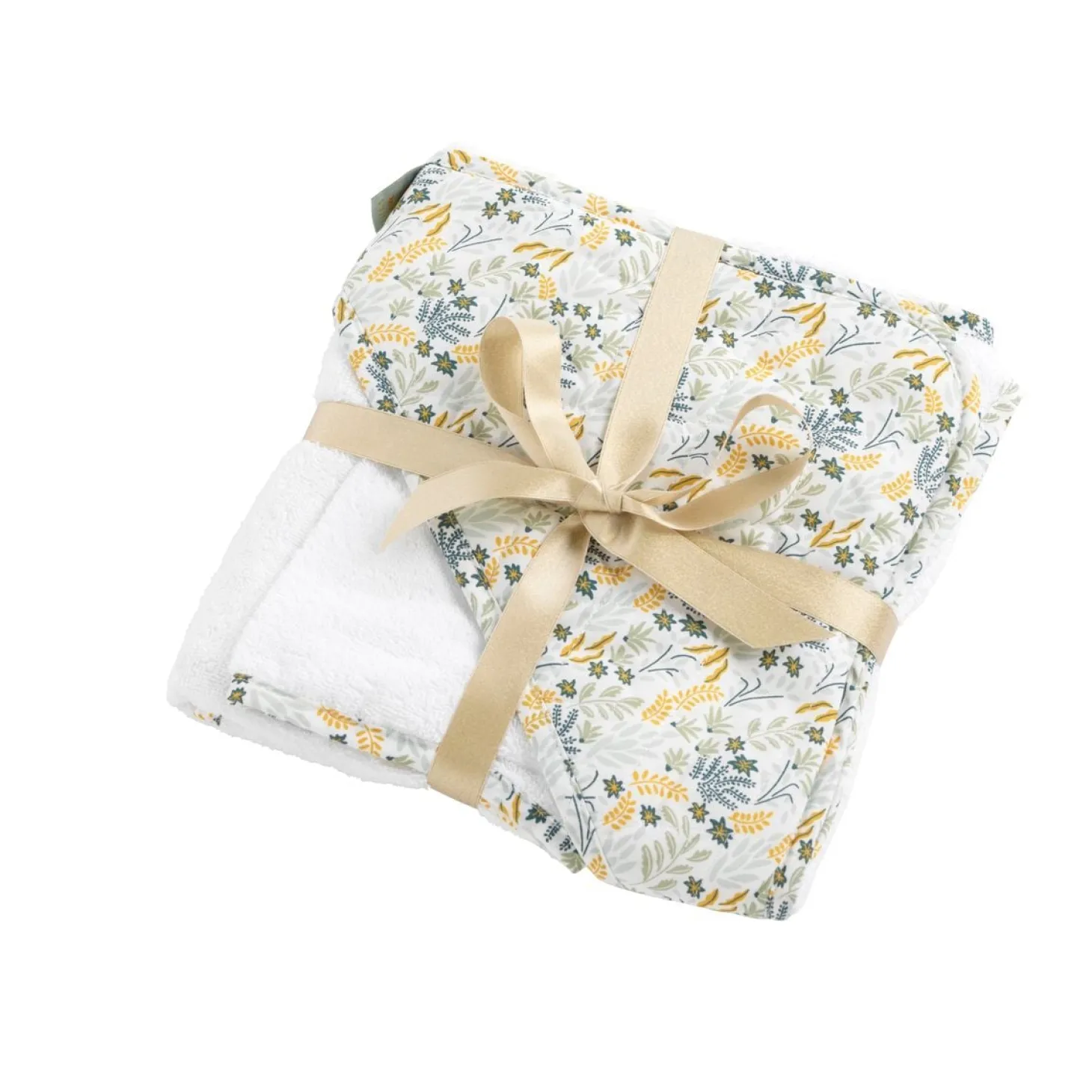 Sauthon Cape de bain avec gant Promenons nous Blanc