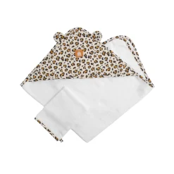 Sauthon                    Cape de Bain Plus Gant Leopard    Ecru/Noir/Caramel