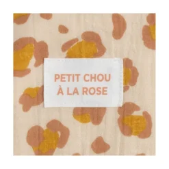 Sauthon                    Cape de Bain Plus Gant Petit Chou    Ecru/Caramel/Vieux Rose