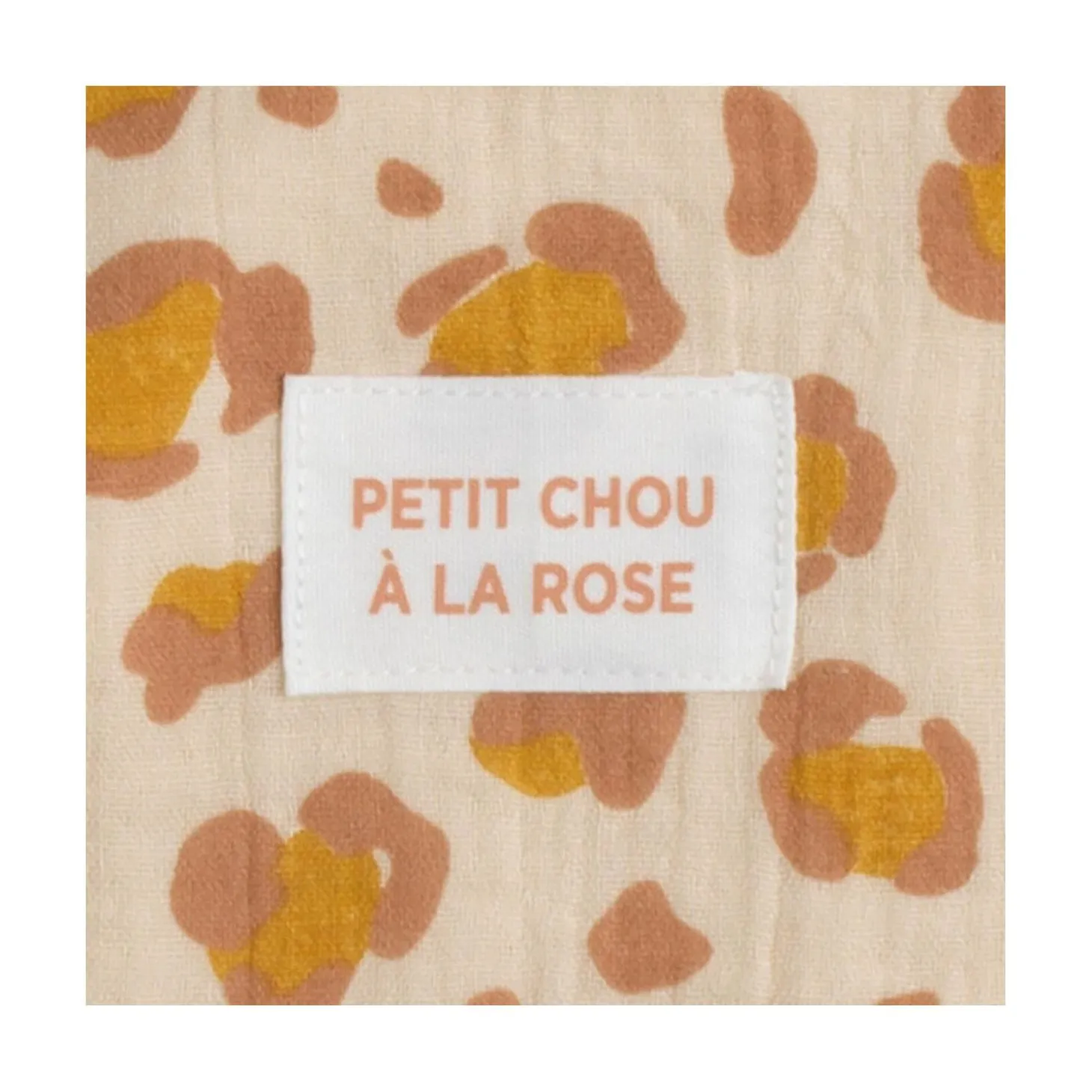 Sauthon Cape de Bain Plus Gant Petit Chou Ecru/Caramel/Vieux Rose