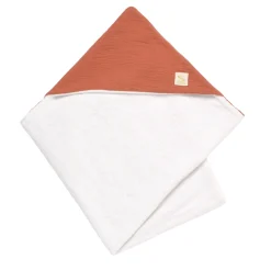Sauthon                    Cape de bain Uni Terracotta    Rouge