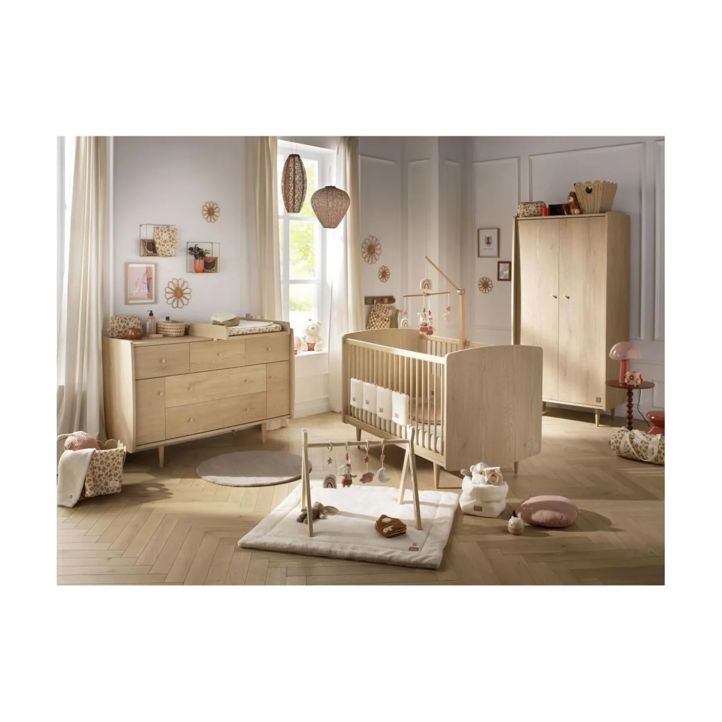 Sauthon Commode Buffet My Love Chêne Vintage