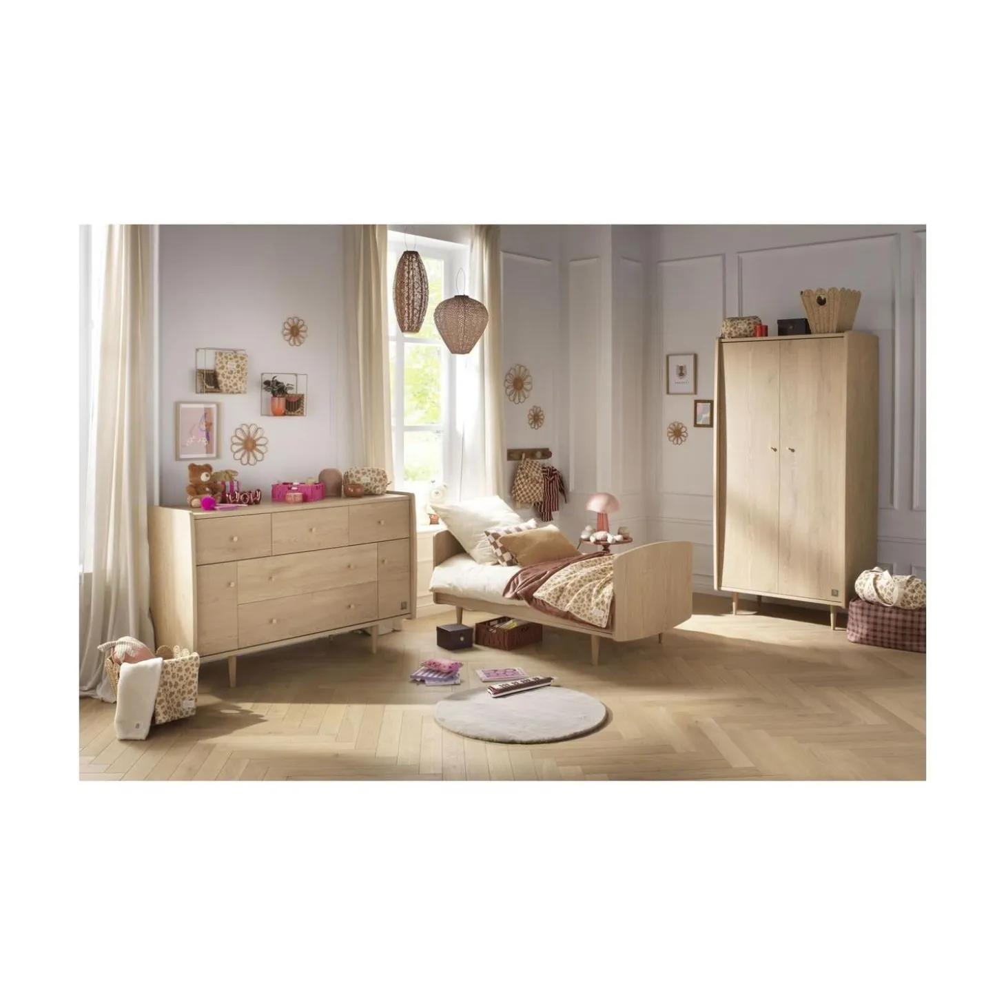 Sauthon Commode Buffet My Love Chêne Vintage