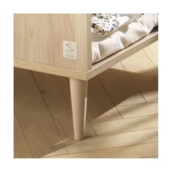Sauthon Commode Ilot Bébé Chêne Suave/Hêtre Brut