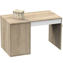 Sauthon                    Commode à langer évolutive en bureau Nova    Chêne Doré - Blanc Lin