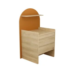 Sauthon                    Commode à langer évolutive en Bureau Arche    Chêne Sépia/Caramel Arche