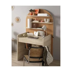 Sauthon Commode à langer évolutive en Bureau Arche Chêne Sépia/Caramel Arche