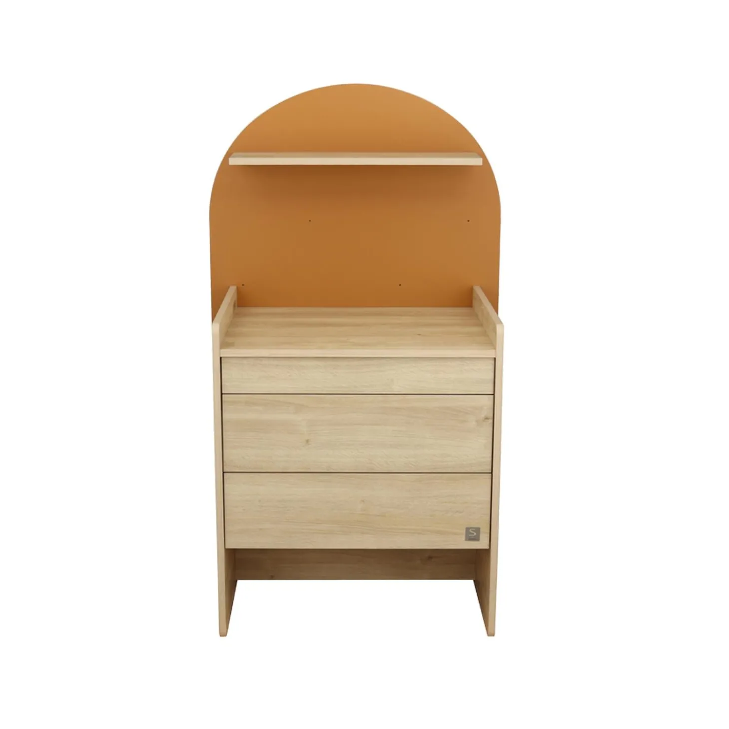 Sauthon Commode à langer évolutive en Bureau Arche Chêne Sépia/Caramel Arche