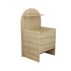 Sauthon Commode à langer évolutive en Bureau Arche Chêne Sépia/Chêne Strié Sépia Arche