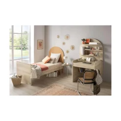 Sauthon Commode à langer évolutive en Bureau Arche Chêne Sépia/Chêne Strié Sépia Arche