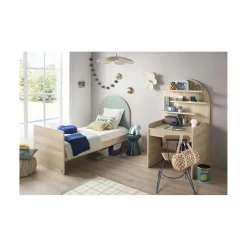 Sauthon Commode à langer évolutive en Bureau Arche Chêne Sépia/Chêne Strié Sépia Arche
