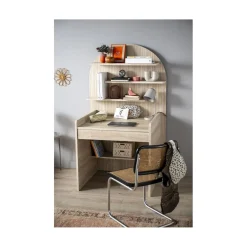 Sauthon Commode à langer évolutive en Bureau Arche Chêne Sépia/Chêne Strié Sépia Arche