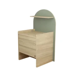 Sauthon                    Commode à langer évolutive en Bureau Arche    Chêne Sépia/Sauge Arche