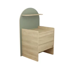 Sauthon                    Commode à langer évolutive en Bureau Arche    Chêne Sépia/Sauge Arche