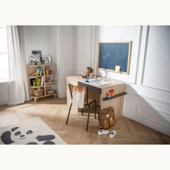 Sauthon                    Commode à langer évolutive en bureau Nova    Chêne Doré - Gris Volcan
