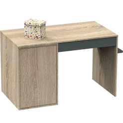 Sauthon Commode à langer évolutive en bureau Nova Chêne Doré - Gris Volcan