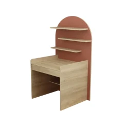 Sauthon Commode à langer évolutive en Bureau Arche Chêne Sépia/Terracotta Arche