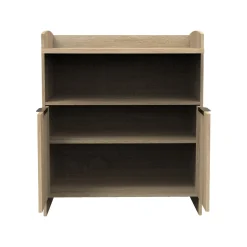 Sauthon                    Commode 2 porte Azur avec dispositif à langer    Chêne Doré